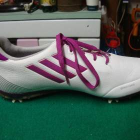 Foto inzerátu Dámské boty na golf Adidas Adizero bílo-fialové vel.42 pěkné