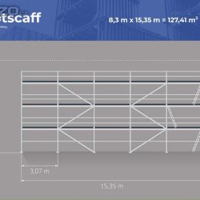 Fotka k inzerátu BAUMANN lešení fasádní – profesionální systém s dodávkou 8,3 X 15,35 SCAFF 73 / 14506464