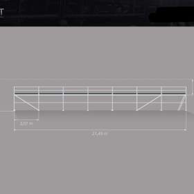 Fotka k inzerátu Lešení fasádní LAYHER – nové díly, ocelová konstrukce, doprava 4,3 X 21,49 / 19347480
