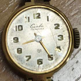 Fotka k inzerátu Dámské sovětské hodinky Slava / 19009087