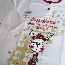 Fotka k inzerátu Relax oblečení / Teplé pyžamo se sobem / 17940358