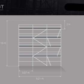 Fotka k inzerátu Ocelové fasádní lešení LAYHER – ihned k dodání, nové 10,30x9,21=94,86 / 19351441