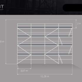 Lešení BAUMANN – fasádní systém, nové díly, doprava v ceně 10,30X12,28 / 19644269