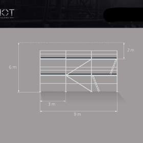 Fotka k inzerátu Nové ocelové lešení Plettac na fasádu – dobrá cena!  6,3X9=56,70M2 / 19351441