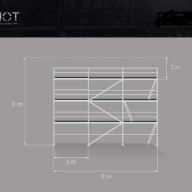 Nové lešení Plettac pro stěnu fasády – skladem, ihned k odběru 8,3 X 9 / 19645632