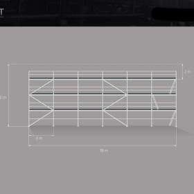 Nové fasádní lešení Plettac – kompletní sada, výhodná nabídka 8,3X18 / 19645649