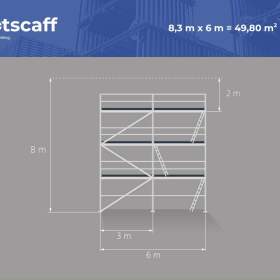 Foto inzerátu Nové ocelové lešení Plettac pro renovaci fasády 8,3X6