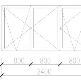 Foto inzerátu Daruji plastové okno 2400 x 1250 mm