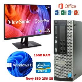 Foto inzerátu PC SET DELL,i7,16GB RAM,SSD,VIEWSONIC 27´,WIN 11,záruka