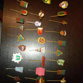 Foto inzerátu mix odznaky ČSD, lyžařské a jiné