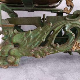 Foto inzerátu Starožitná figurální litinová váha Draci J.Sperling 5 Kg značení na zakladně rok 1936.