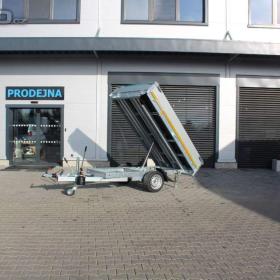 Foto inzerátu Přívěs Eduard 2615 1-stranný sklápěč 1500kg kola R13 vč. nájezdů