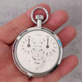 Fotka k inzerátu Zajímavé staré německé kapesní stopky Junghans 1/10s. / 19672615