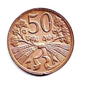 Fotka k inzerátu 50 haléř ČSR 1950  / 18272114