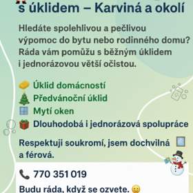 Foto inzerátu Úklid Karviná a okolí