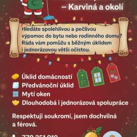 Foto inzerátu Vánoční úklid Karviná 