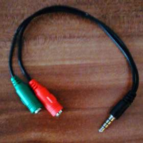 Redukce 2x 3.5mm Jack (Reproduktory, Mikrofon) do 1x 3.5mm Jack / 19661680