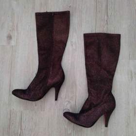 Dámské třpytivé kozačky vel.39 / 19661688