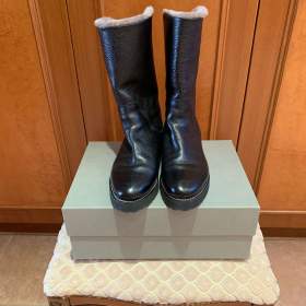 Nové luxusní zimní dámské kožené italské kozačky / 19661725
