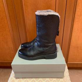Foto inzerátu Nové luxusní zimní dámské kožené italské kozačky