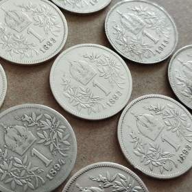Foto inzerátu 9ks starých korun - Stříbrné korony - konvolut č.2