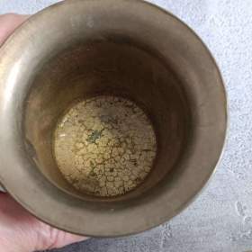 Foto inzerátu Starý malý mosazný hmoždíř se lvem a tloukem