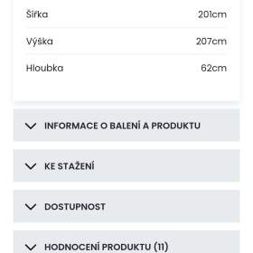 Foto inzerátu Skříň s posuvnými dveřmi a zrcadlem Arsala