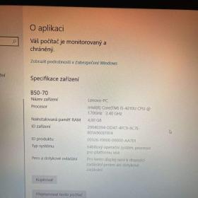 Foto inzerátu Prodám notebook Lenovo B50-70 15,6F/i5 4210U/1TB/4G/DVD/ATI/F/