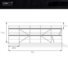 Fotka k inzerátu Kompletní hliníkové lešení, nové a lehké – 6 x15 = 95 m2 ideální pro fasády / 18231636