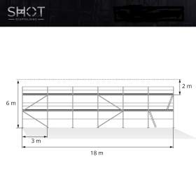 Fotka k inzerátu Lehké nové fasádní hliníkové lešení – kompletní systém 6x18 / 18231636