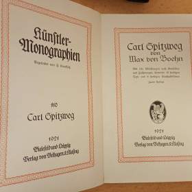 Foto inzerátu Carl Spitzweg von Max von Boehn, E.A. Seemann katalog, M. Aleš