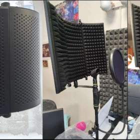Fotka k inzerátu Akustický paravan pro nahrávání + Pop filter + držák / 19487145