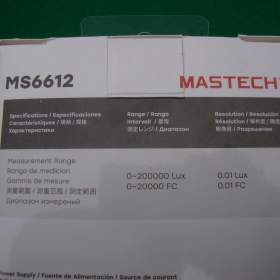 Foto inzerátu Mastech MS6612 Profesionální Luxmetr 0 - 200 000 Lux nový