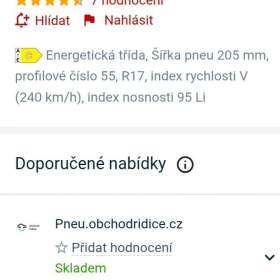 Foto inzerátu Sada nových zimních pneu 205/55 R17 Nokian