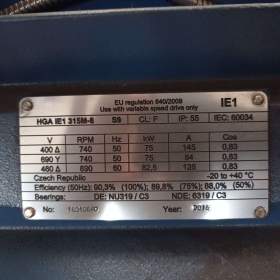 Foto inzerátu Motor, generátor 75 kW, 740 otáček, adaptivní chlazení