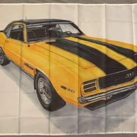 8 -  Banner -  vlajka RS 327 žluté Chevrolet Camaro / 19686887