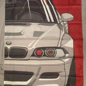 13 -  Banner -  vlajka BMW E46 M3 -  šedé -  na výšku / 19686914