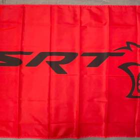 22 -  Banner -  vlajka SRT nápis + hlava -  červený / 19687085