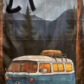 29 -  Banner -  vlajka VW T2 -  modrá -  měsíc / 19687096