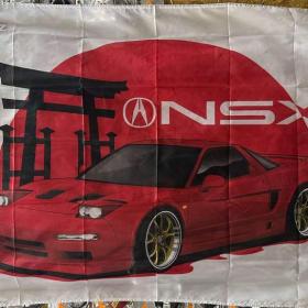 40 - Banner - vlajka Honda NSX - červená (japonský znaky) 90x150 cm / 19687509