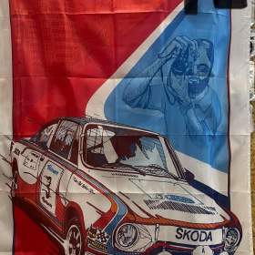 42 -  Banner -  vlajka Škoda 130 RS rallye 90x150 cm / 19687656