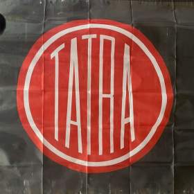 43 -  Banner -  vlajka TATRA logo -  černý podklad 90x150 cm / 19687657