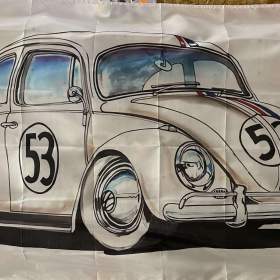 45 - Banner - vlajka VW Brouk 53 - Herbie I 1968 90x150 cm / 19687659