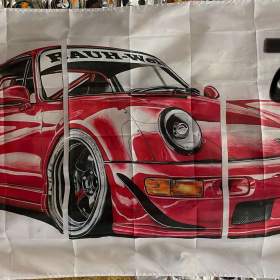 46 -  Banner -  Porsche 911 (964) červený RAUH -  WELT / 19687660