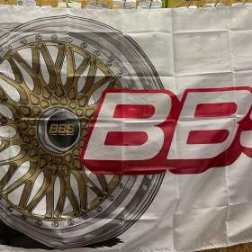 50 -  Banner -  vlajka BBS logo -  zlatého kola 90x150 cm / 19687664