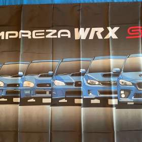 62 - Banner - vlajka set Impreza WRS STI 6 generací - modré 90x150 / 19692120