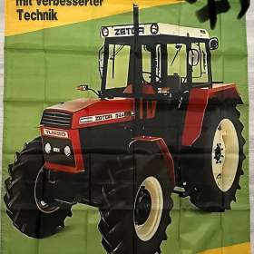 73 -  Banner -  vlajka ZETOR 9245- 10245 -  červený 90x150 cm / 19693031