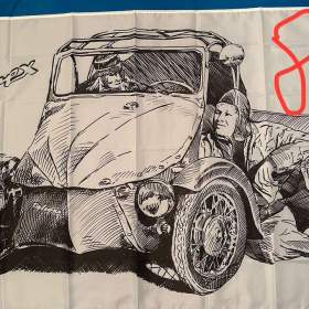 80 -  Banner -  vlajka VELOREX -  kreslený s lidmi 90x150 cm / 19693038