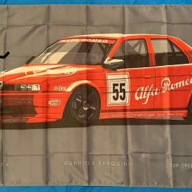 82 -  Banner -  vlajka ALFA ROMEO 155 -  závodní červená 55 90x150 / 19701607