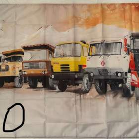 Fotka k inzerátu 90 -  Banner -  vlajka set kamionů TATRA (generace) 90x150 / 19686924